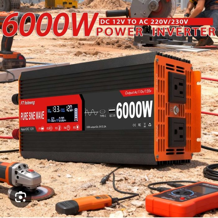 Інвертор moexsiac 6000 вт чиста синусоїда, правильний синус