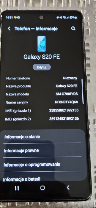 Samsung S20 FE  SM-G780F/DS