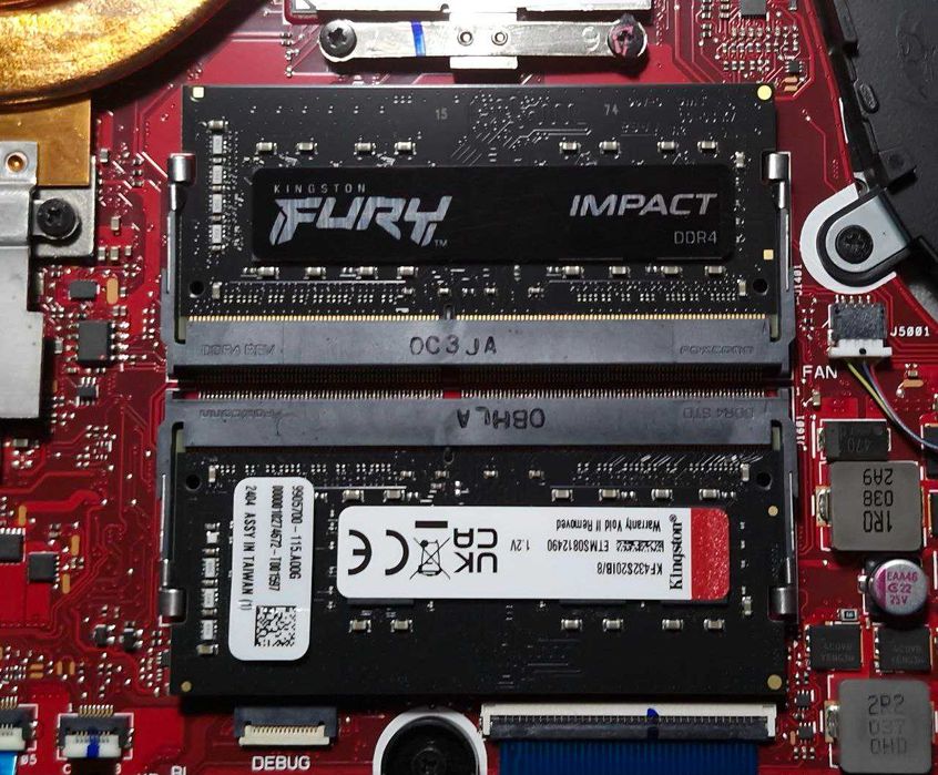 Комплект RAM Kingston Fury Impact DDR4 (SO-DIMM) 16GB (2x8GB) 3200MHz