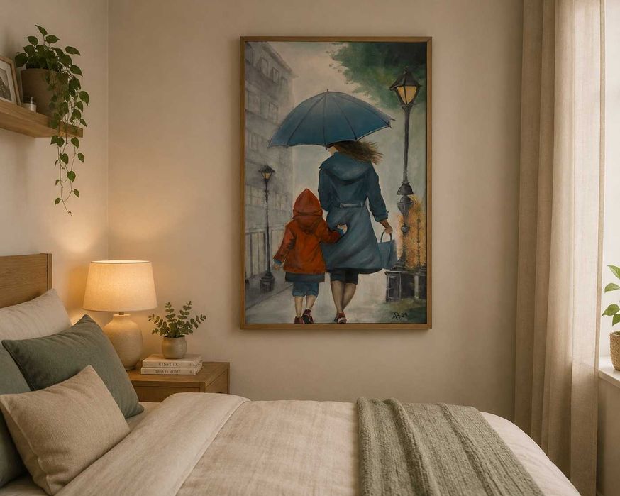 Regresso a casa  Tela a óleo  60*90cm pintura original