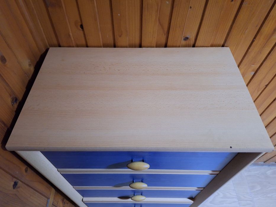 Komoda brązowo niebieska