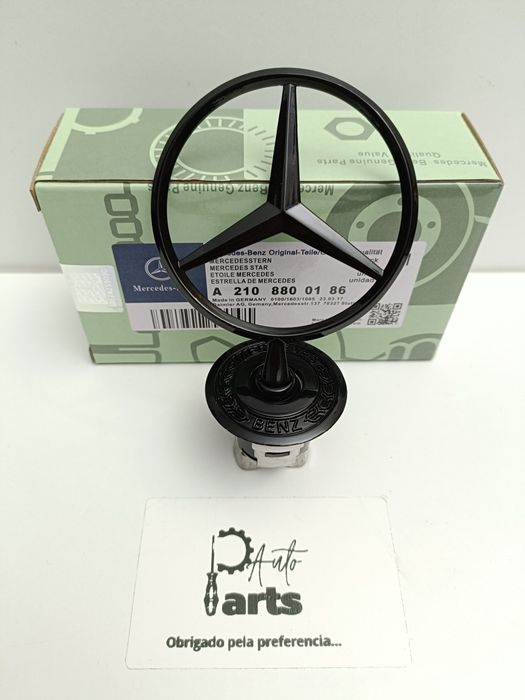 Emblema símbolo logotipo estrela de capô Mercedes 44mm/37mm