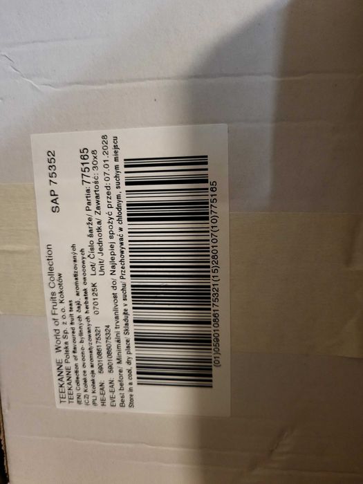 Zestaw herbat tekane words od fruits