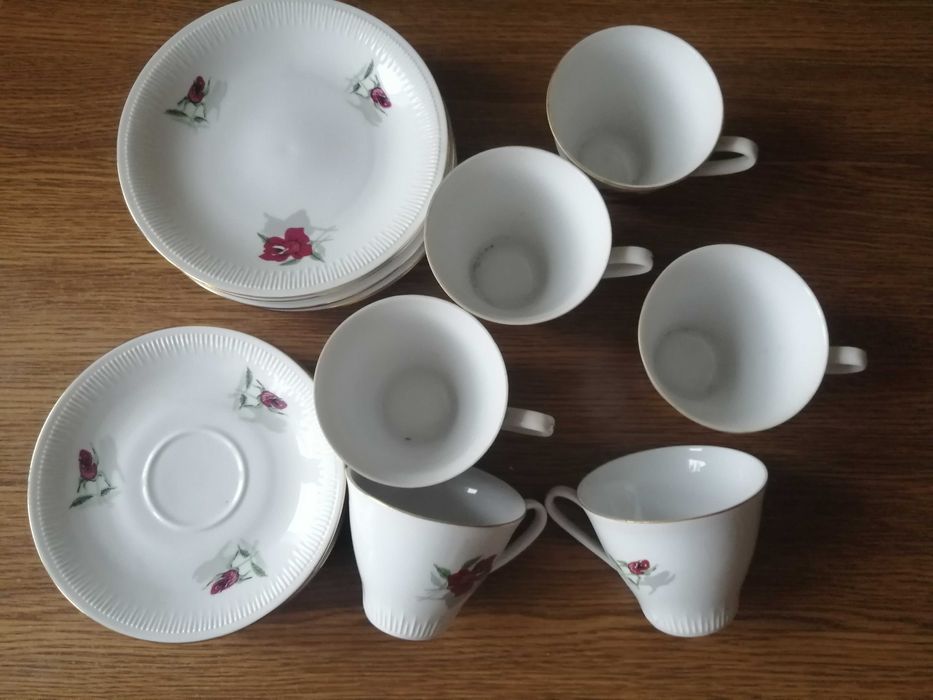 Zestaw do kawy porcelana Włocławek, dzbanek Wałbrzych