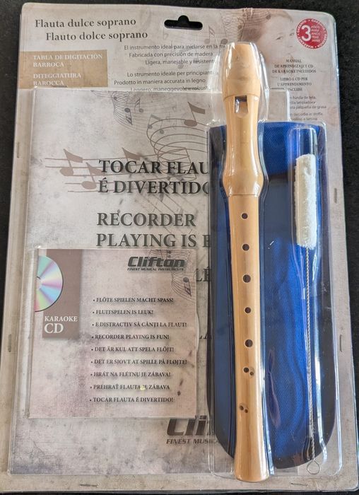 Flauta de Bisel com Manual de Aprendizagem