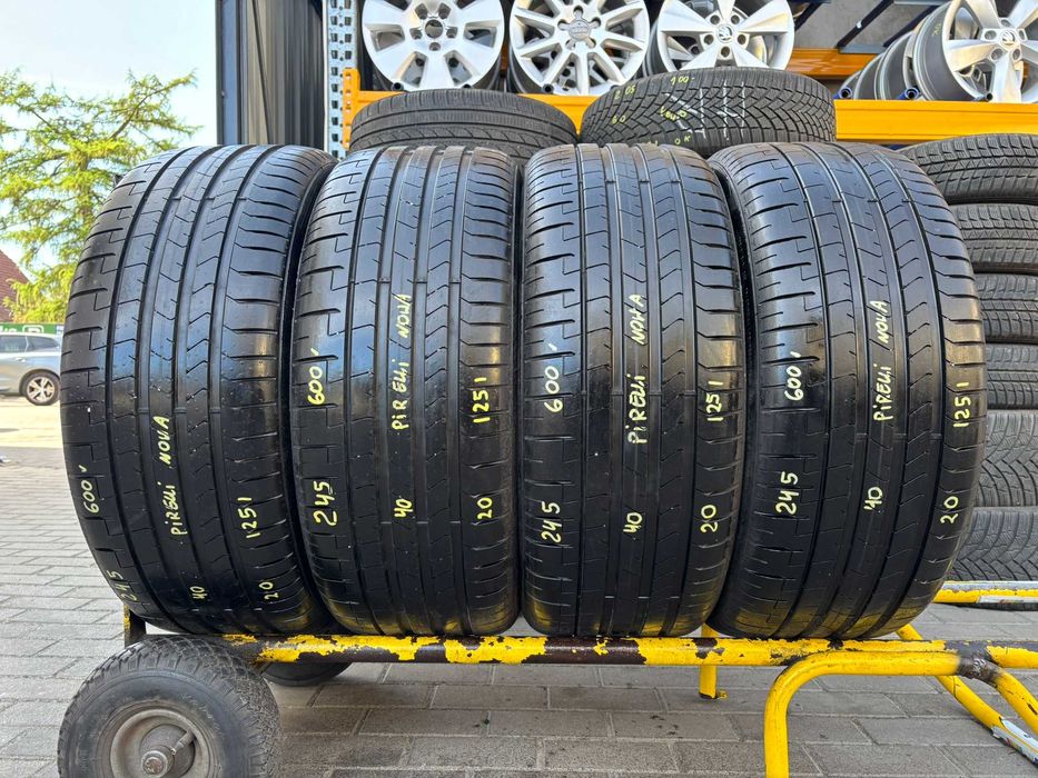 4X OPONY LETNIE 245/40R20 99Y Pirelli P Zero XL * BMW MO Mercedes RANT OCHRONNY 6.6MM 2025R NOWE!