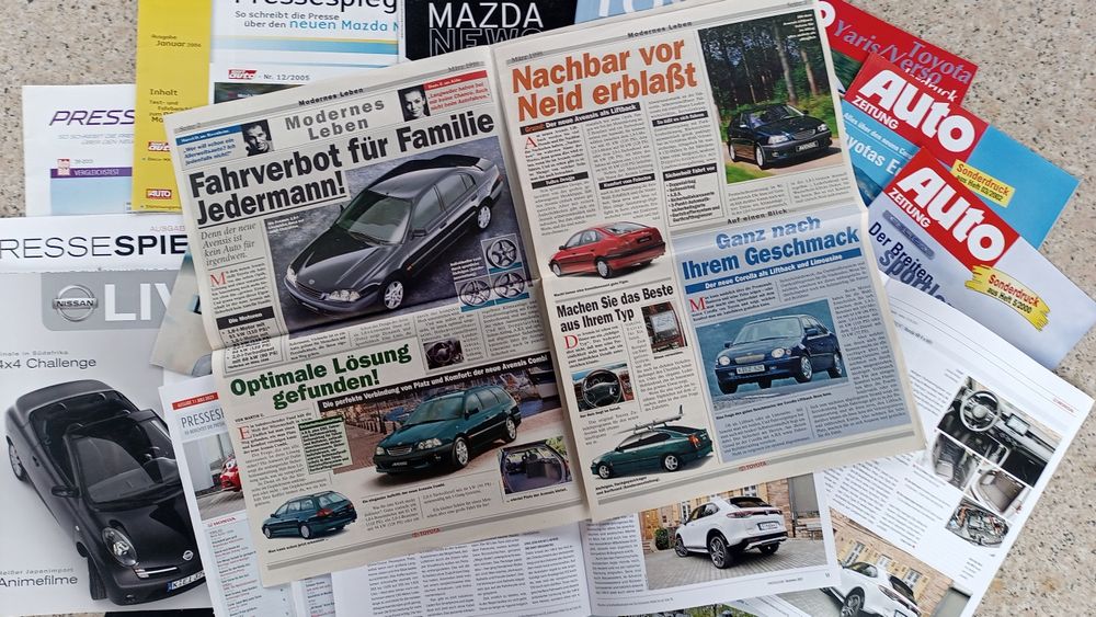 TOYOTA Magazin NISSAN Live HONDA MAZDA Pressespiegel Gazety katalogi