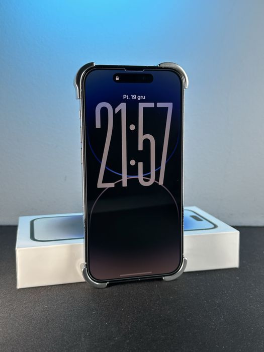 iPhone 14 Pro | Silver | 128GB | Bateria 100% | Dowód zakupu | ZESTAW