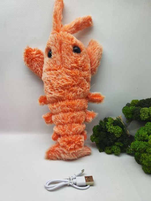 Іграшка для котів інтерактивний стрибок лобстера рухомий хвіст омара