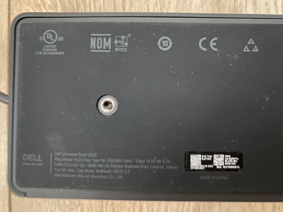 stacja dokująca DELL UD22 + zasilacz 130W
