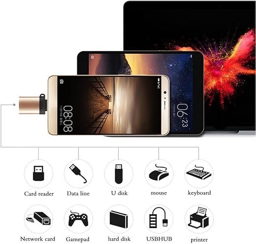 Adapter Usb 3.0 Na Typ-C Otg Szybki Transfer Danych Czarny