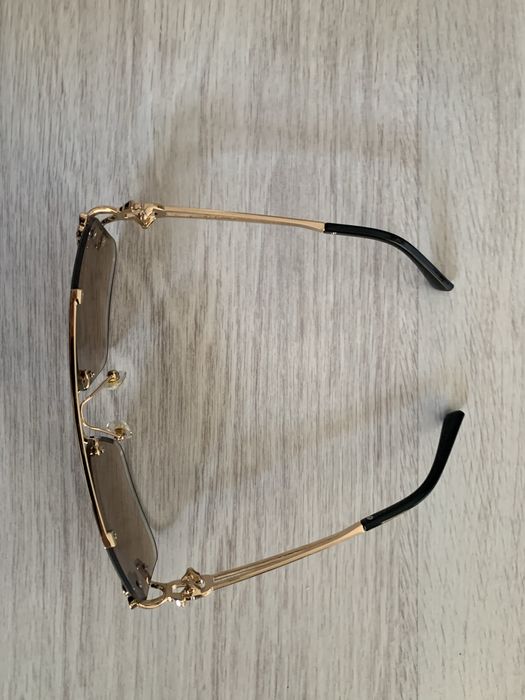 Damskie złote okulary przeciwsłoneczne