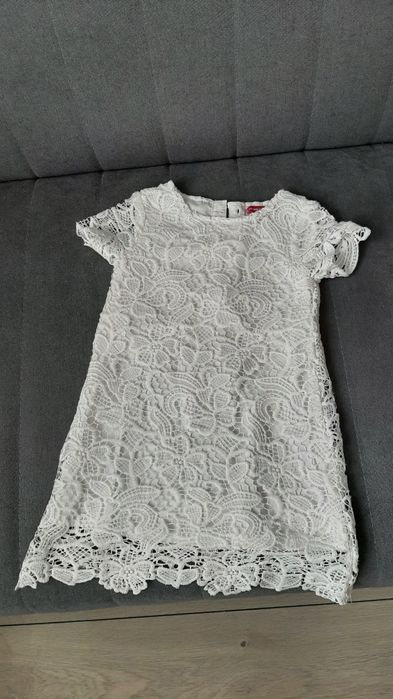 Sukienka biała, rozmiar 92, chrzest, sesja