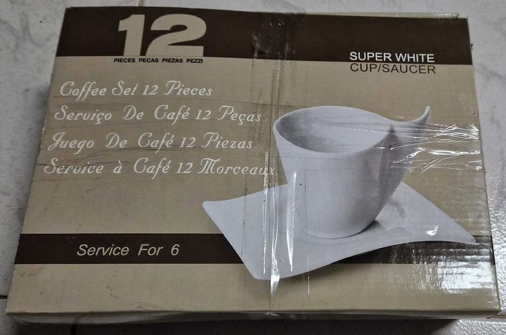 Conjunto de 6 chávenas de café - novas, nunca usadas