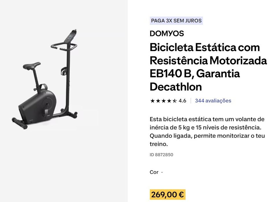 Vendo bicicleta estática Domyos 140