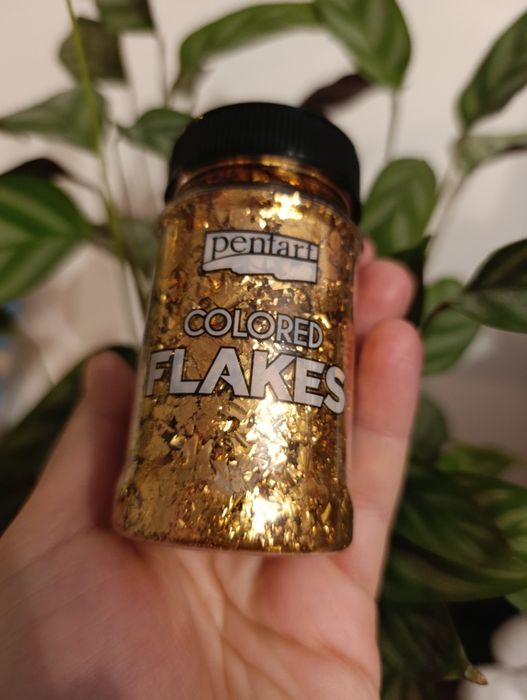 Folia w płatkach złota nowa Pent art