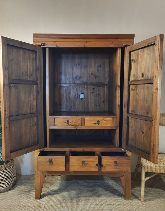 armario, bar, garrafeira, aparador, oriental  asiático  rustico