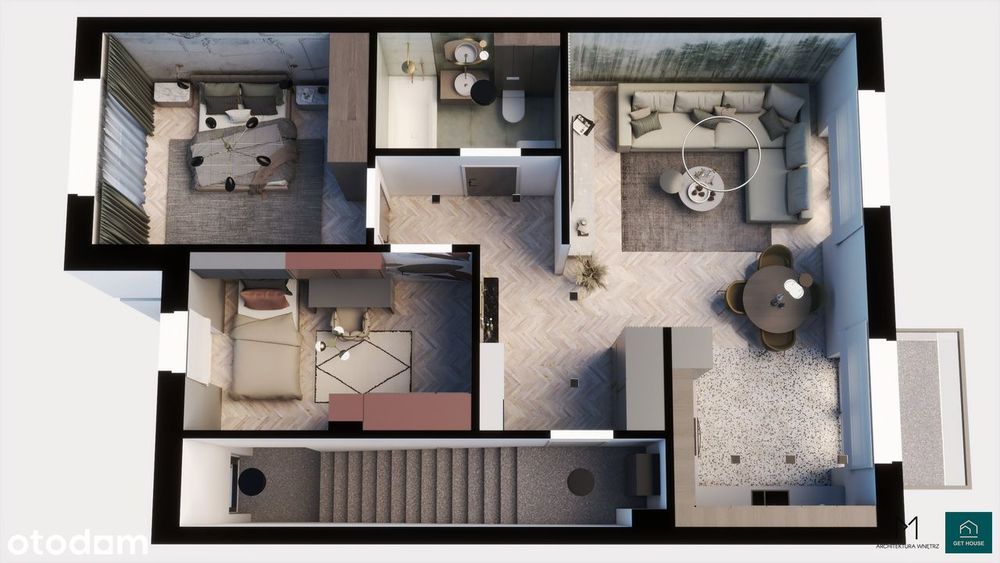 Mieszkanie z balkonem 76,86m2- Łochowo od dewelopera