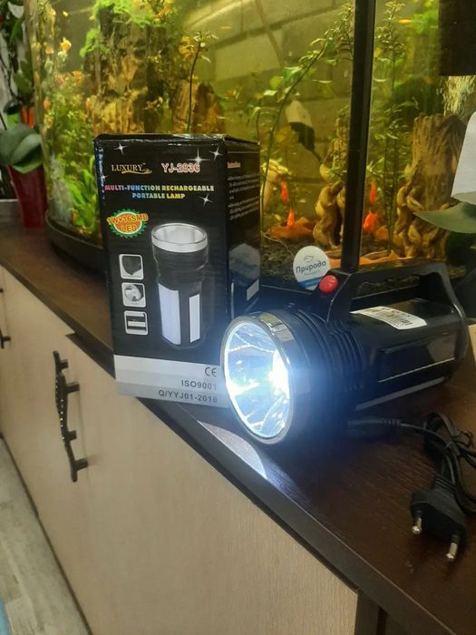 Ліхтар ручний YJ-2836 1W+16SMD LED + SOLAR фонарь ручной