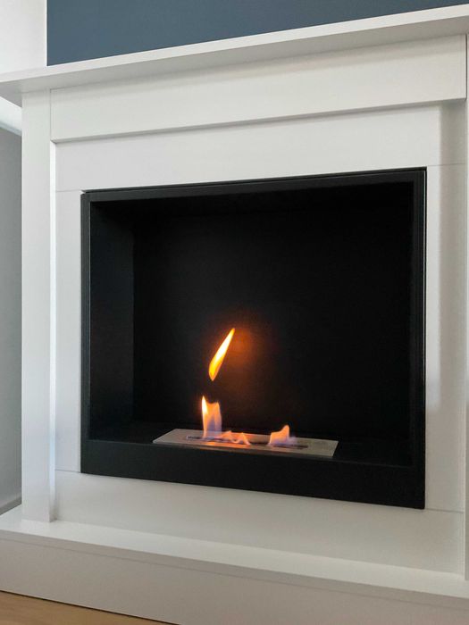 Biokominek wolnostojący biały, kominek