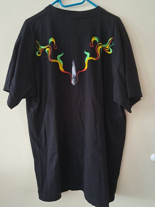 Bob Marley tshirt grafika z przodu i z tyłu