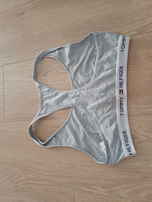 Biustonosz sportowy top Tommy Hilfiger S szary