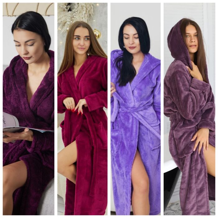 Теплі  халатики махра велсофт