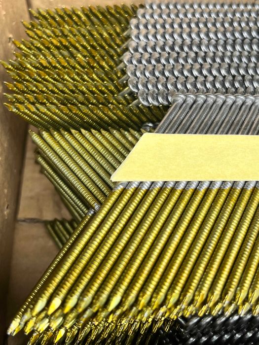 Цвях для нейлера 50/65/75/90 мм кут нахилу 21 °, 34° пластик/папір