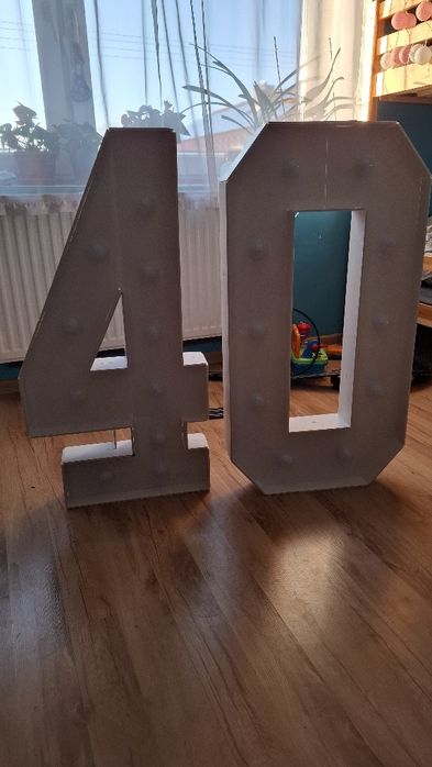 Cyfry na 40 urodziny  led