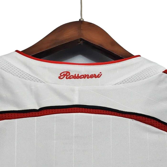 Camisola Retro AC Milan 2006/2007 – Homem – Branca com detalhes vermelhos