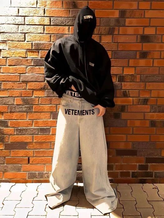 Беггі джинси | Vetements Logo Patch Baggy Jeans