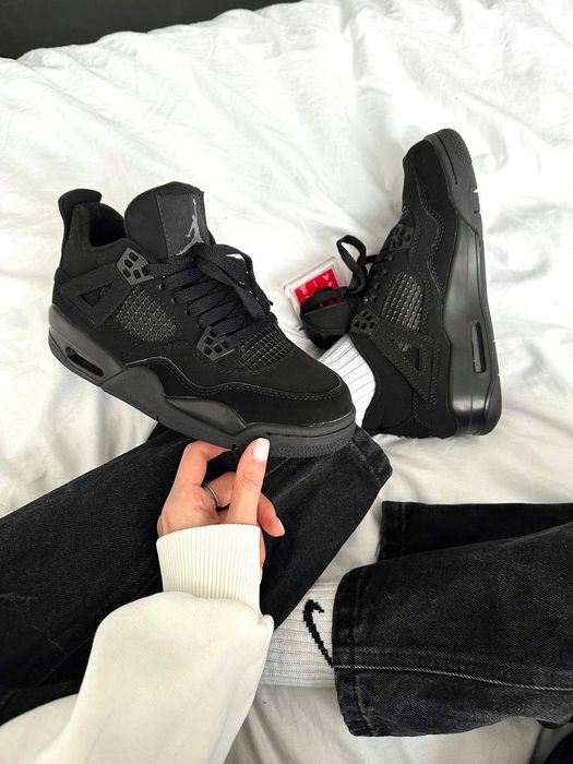 Nike Air Jordan 4 Retro Black Cat кросівки найк аір джордан 4 джордани