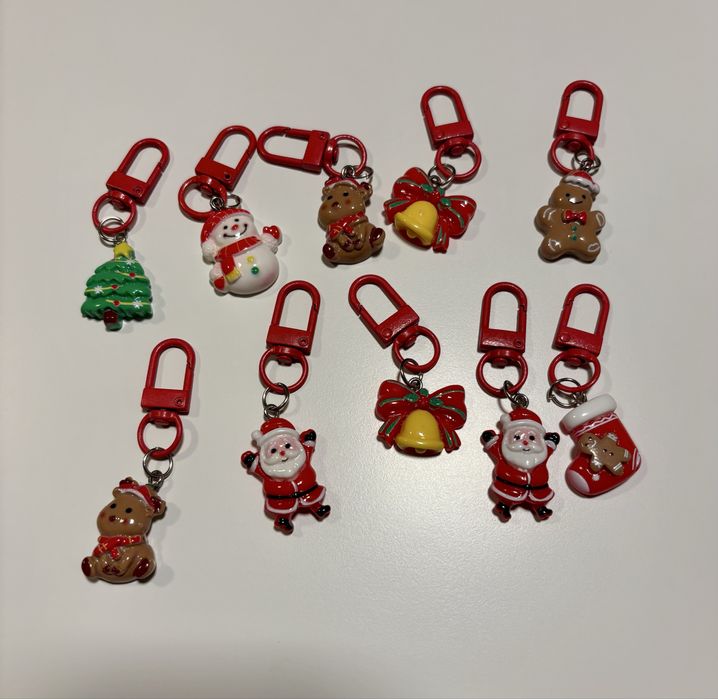Breloczki zawieszki świąteczne zestaw