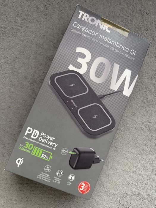Tronic ładowarka bezprzewodowa Qi 30W dual podwójna PD Power Delivery