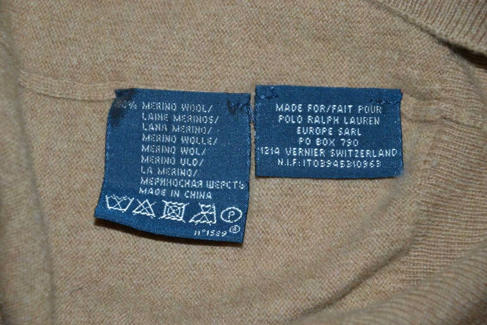 POLO RALPH LAUREN Merino Wool Sweter Męski L Wełna Jak Nowy