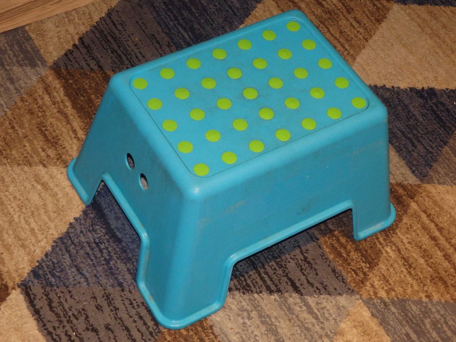 Stołek podest BOLMEN IKEA niebiesko-zielony