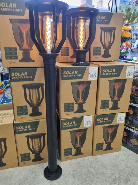 Lampa solarna imitacja ognia 82CM PREMIUM