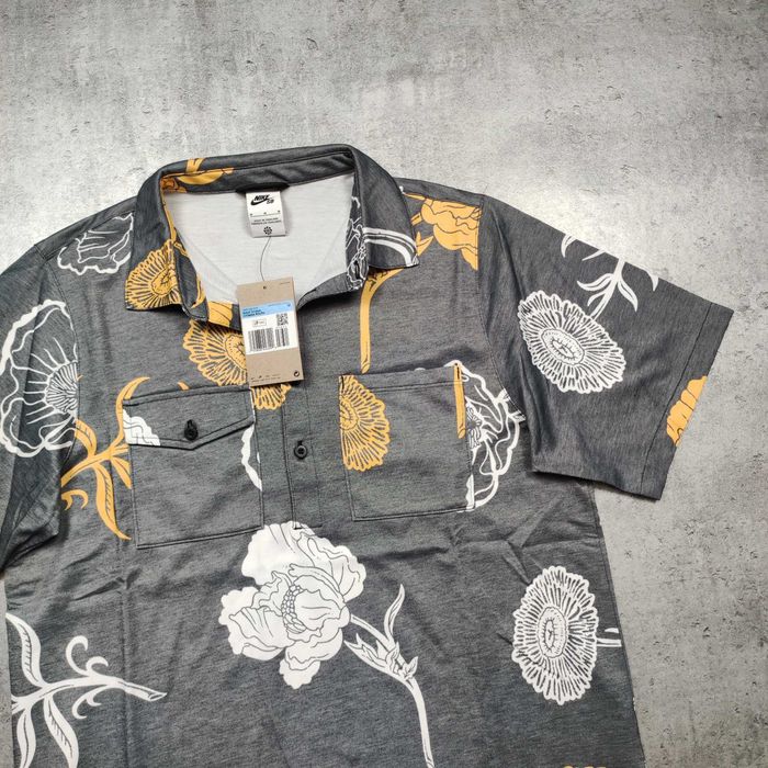 MĘSKA Koszulka Polo PREMIUM Nowa z metką Nike SB Skateboarding Kwiaty