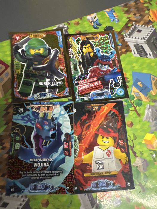 Cztery karty lego ninjago