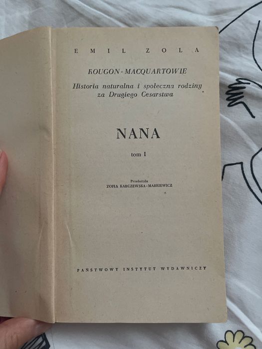 Nana Emil Zola książka w dwóch tomach