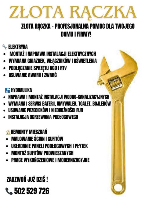 Złota Rączka Kalisz – Kompleksowe naprawy domowe i remonty mieszkań