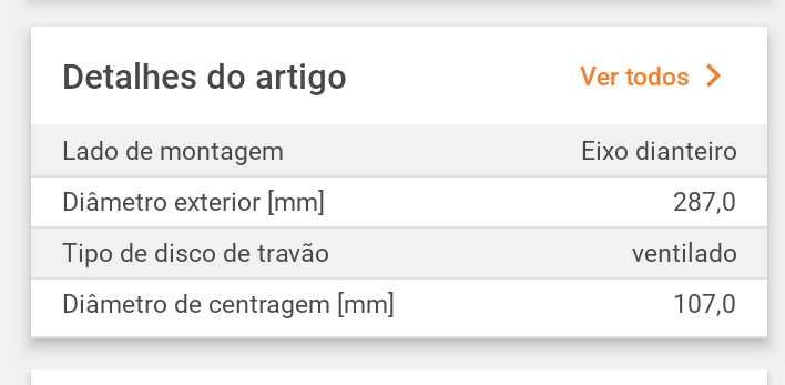 Discos de travão ventilados (artigo novo)