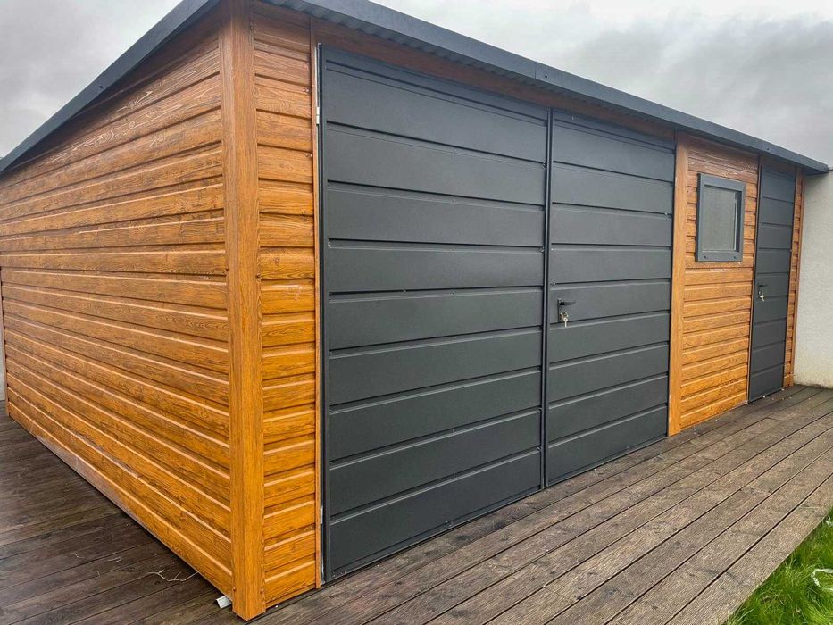Domek ogrodowy/narzędziowy 5x4 drewnopodobny PREMIUM + montaż