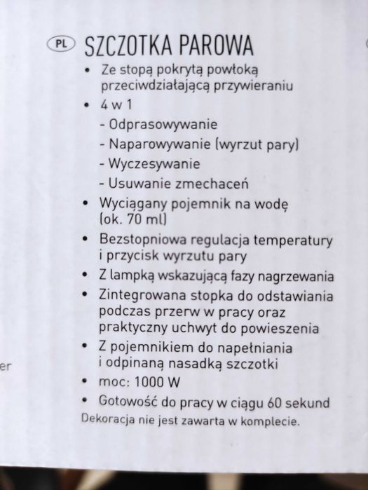 elektryczna szczotka parowa