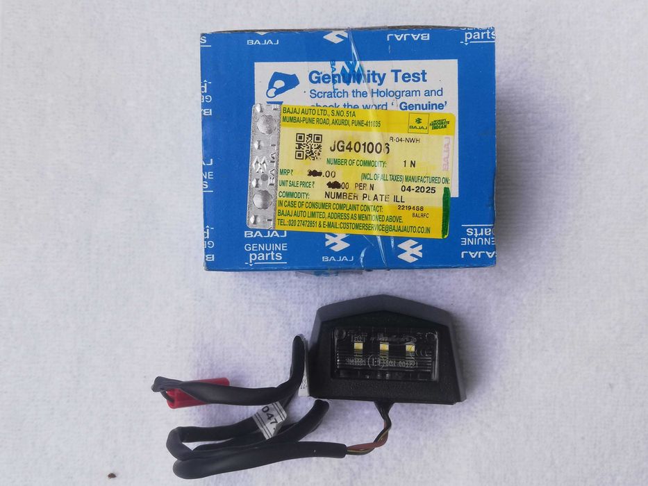 Lampka oświetlenia tablicy rejestracyjnej Bajaj Dominar 400, Bruzer