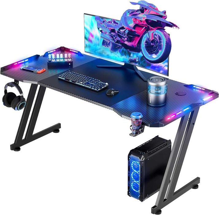 Nowe biurko gamingowe / stół / LED / rama metalowa / 120x60CM !W241!