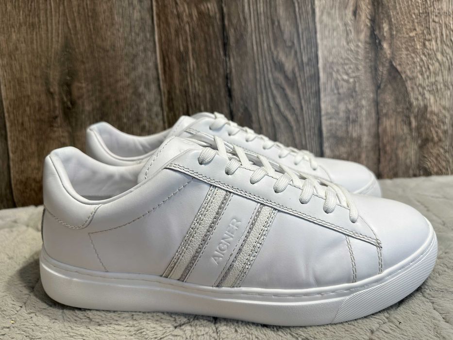 buty męskie trampki skórzane aigner david 48b 44