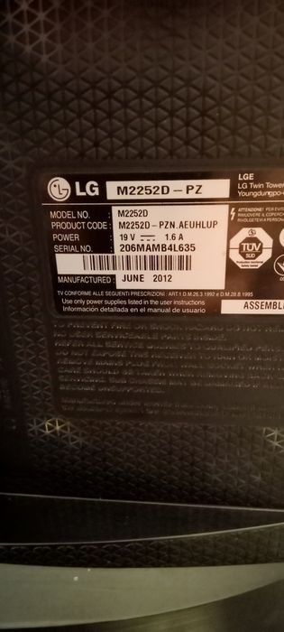 Телевізор-монитор LG 22 дюйма