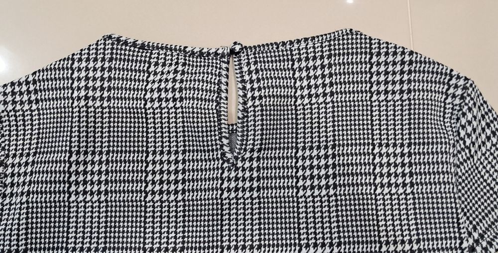 Elegancka bluzka tunika pepitka