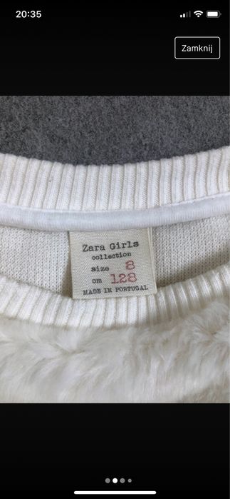 Bluza miś zara 128